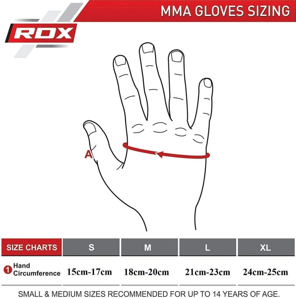 Dimensioni dei guanti da MMA RDX in Maya Hide - Kombatnet Blog