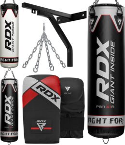 Kit sacco da boxe RDX con guanti, staffa e catena