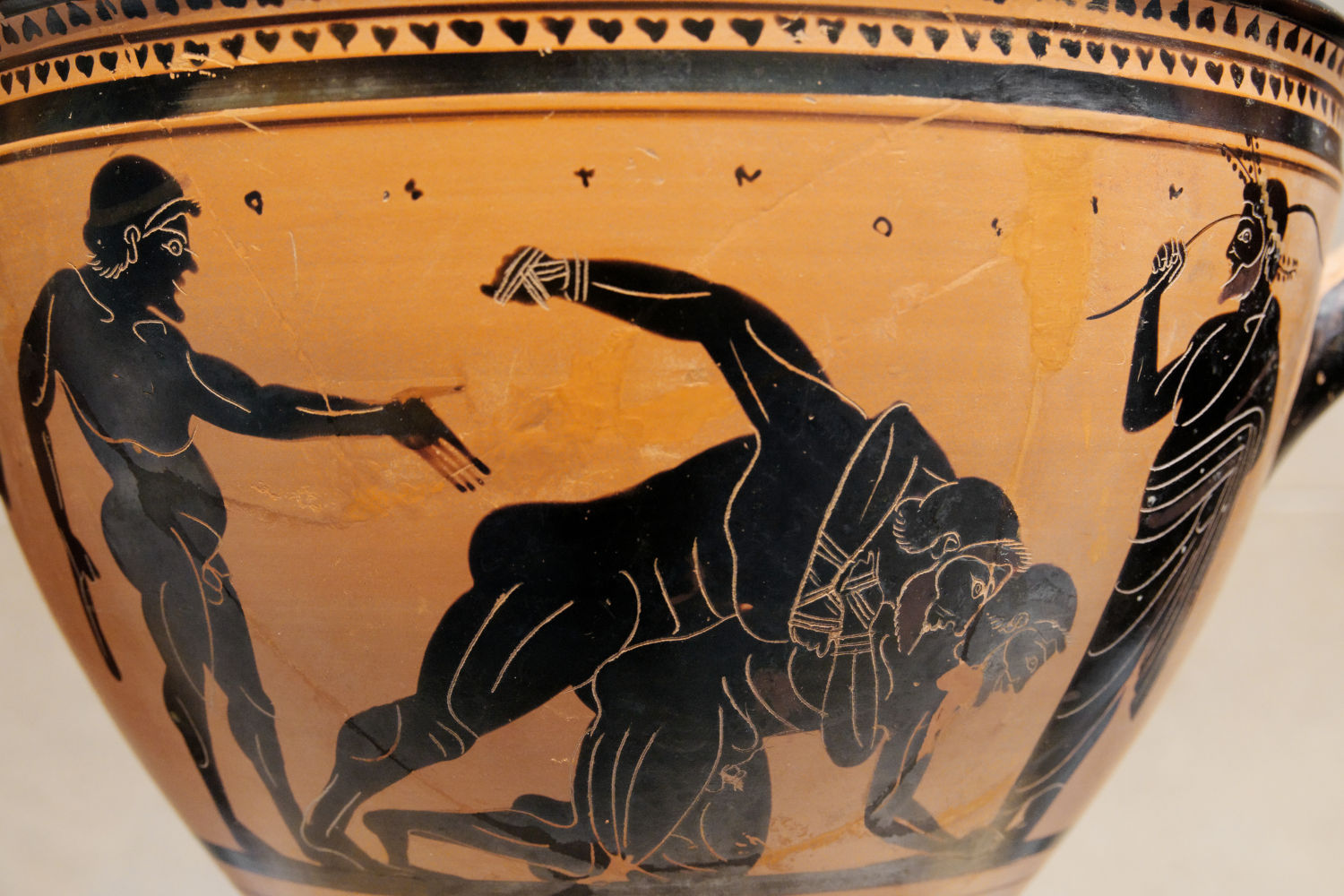 Vaso raffigurante un allenamento di pancrazio - Kombatnet